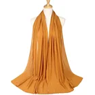 Новый шифоновый шарф с жемчужинами в европейском и американском стиле, плиссированный женский головной платок, мусульманская одежда, помятый головной платок