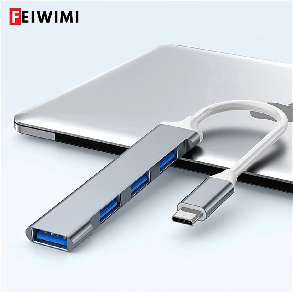 HUB USB C 3.0 tipo C adattatore Splitter Multi USB a 4 porte OTG per HUAWEI Xiaomi Macbook Pro 13 15 Air Pro accessori per Computer PC