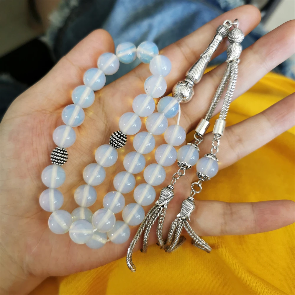 Tasbih Opal stone Muslim misbaha islamic 33 prayer beads arabia fashion accessories turkish rosary Eid ramadan gifts