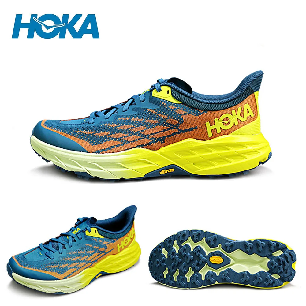 HOKA Trail Running Shoes for Men Speedgoat 5 All-terrain Hiking Breathable Outdoor Ultralight Sneaker Cushioning Men's Sneakers