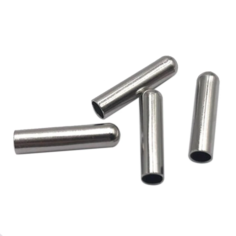 Coolstring 3*12.7mm Silver Tips Pajamas Hoodie Draw String Metal Aglets Sneaker Replacement Heads 1000pcs Affordable Wholesale