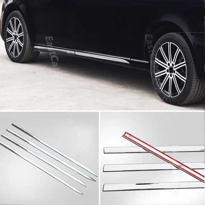 

Для Mercedes Benz V-Class V260 V260L Автомобильная боковая полоса, дверная полоса, защита от царапин, нижняя полоса кузова, аксессуары для внешней отделки