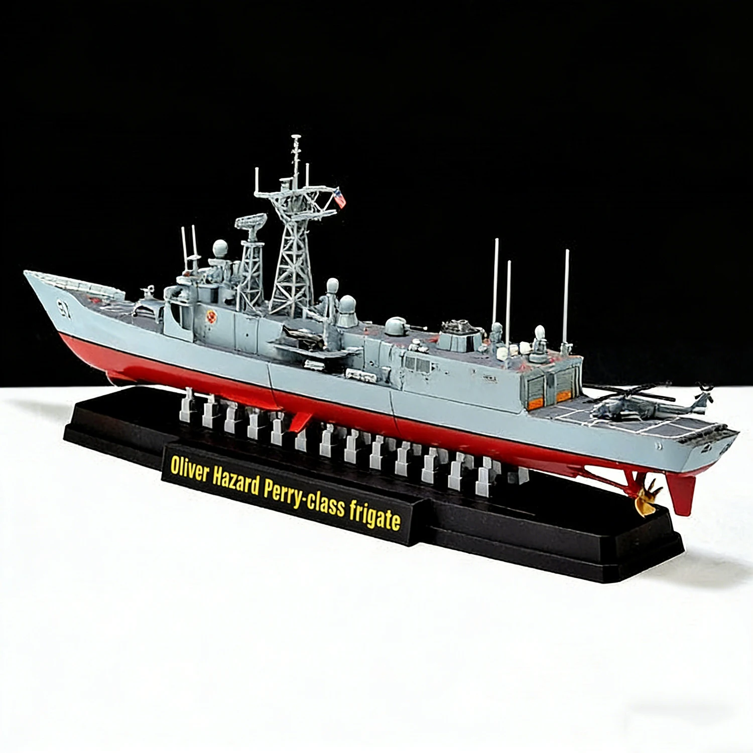 Фото 1/700 Моделирование Oliver Hazard Перри-класса Frigate Модель 20 см Богатая деталь Корабли Статическая модель Корабль Игрушечный орнамент Модель военного корабля №2