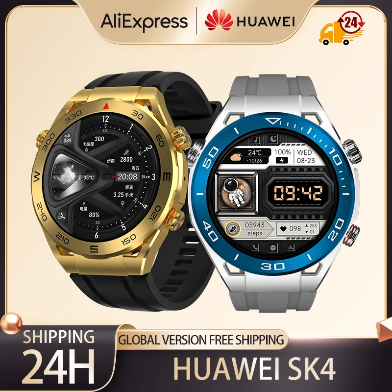 

Huawei SK4 Smart Watch Heart Rate Monitor GPS NFC Fitness Bracelet Tracker Bluetooth Call Sports Men Smartwatch for Apple Xiaomi