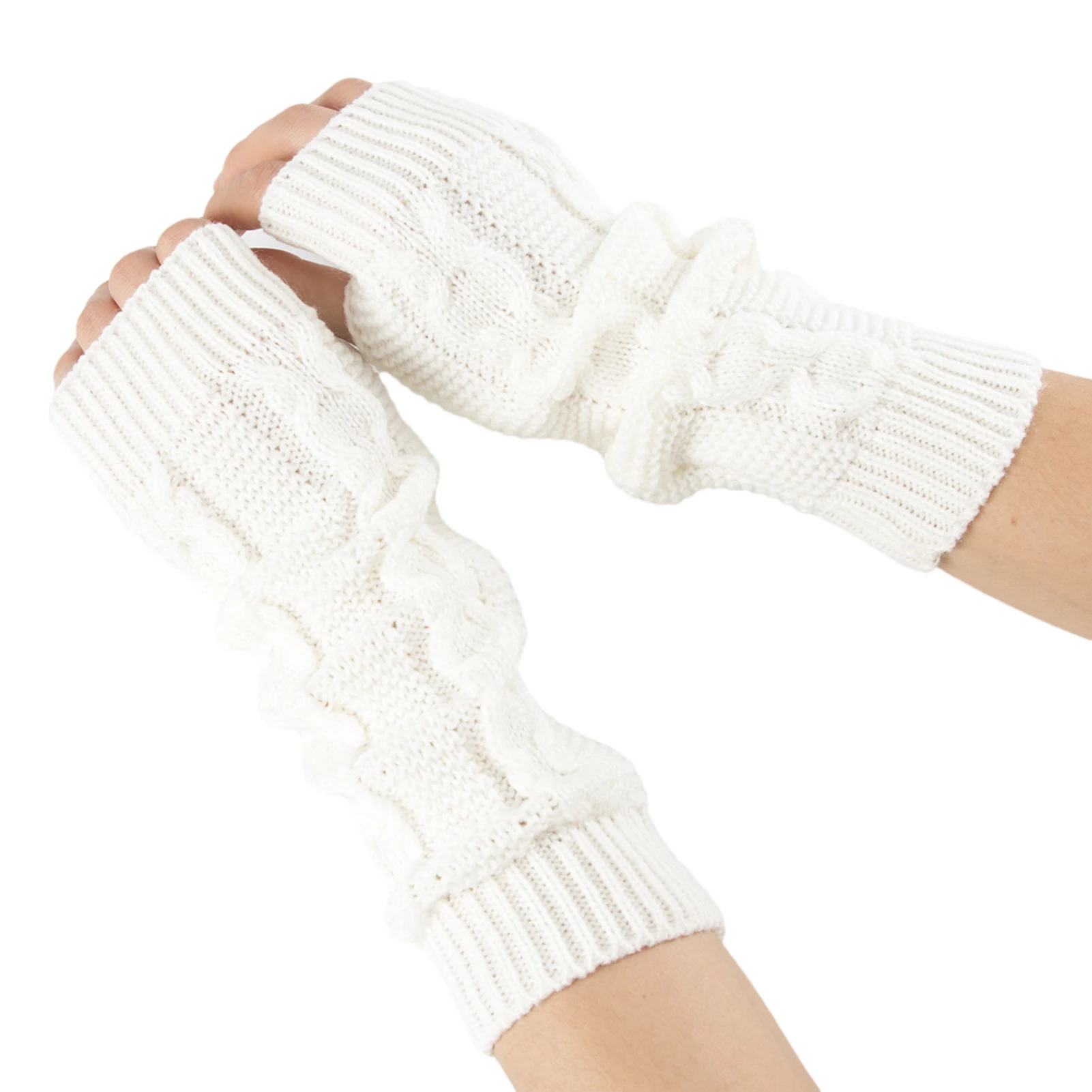 

Elbow Long Gloves Thumbhole Elbow Length Glove For Daily Life Indoors Outdoors Winter Decorative Hand Gloves For Sweaters Coats
