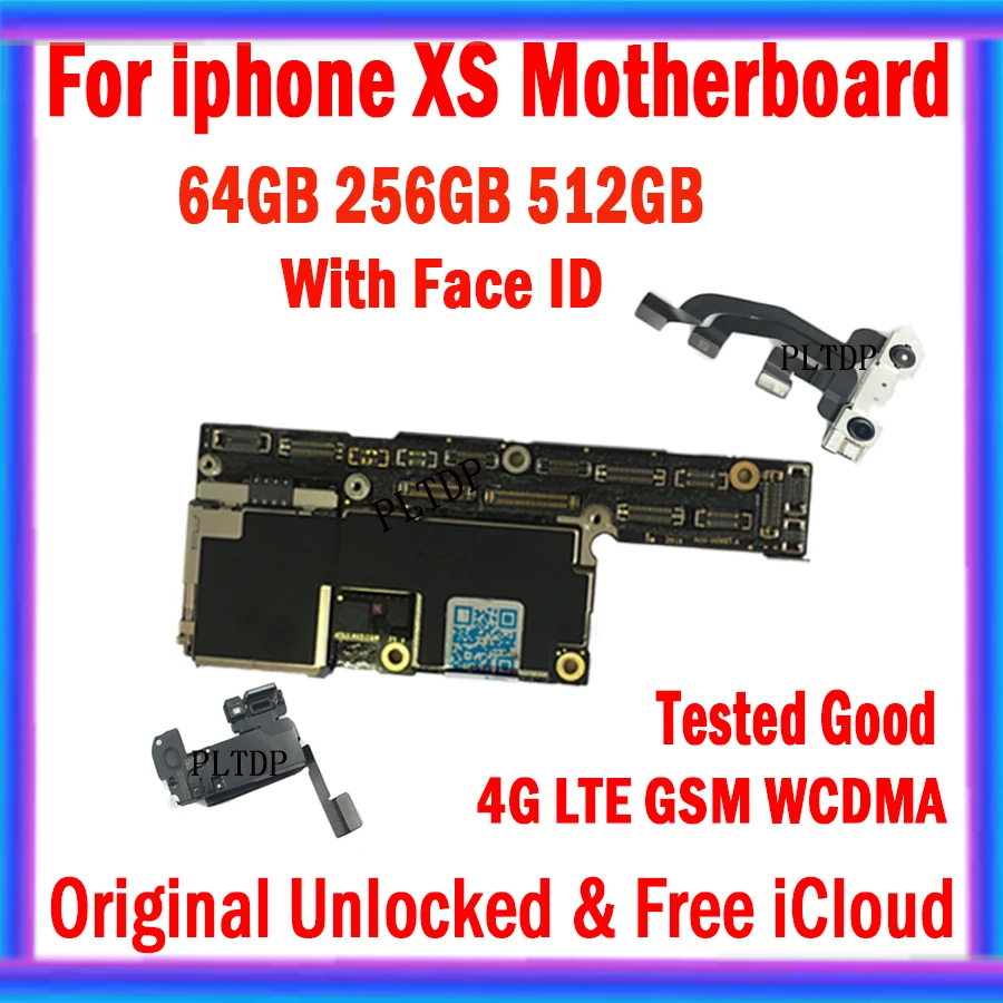 

С системой IOS для материнской платы iPhone XS оригинальная Бесплатный icloud без идентификационной учетной записи логическая плата с/без идентификатора лица разблокированная Полная проверка Мб