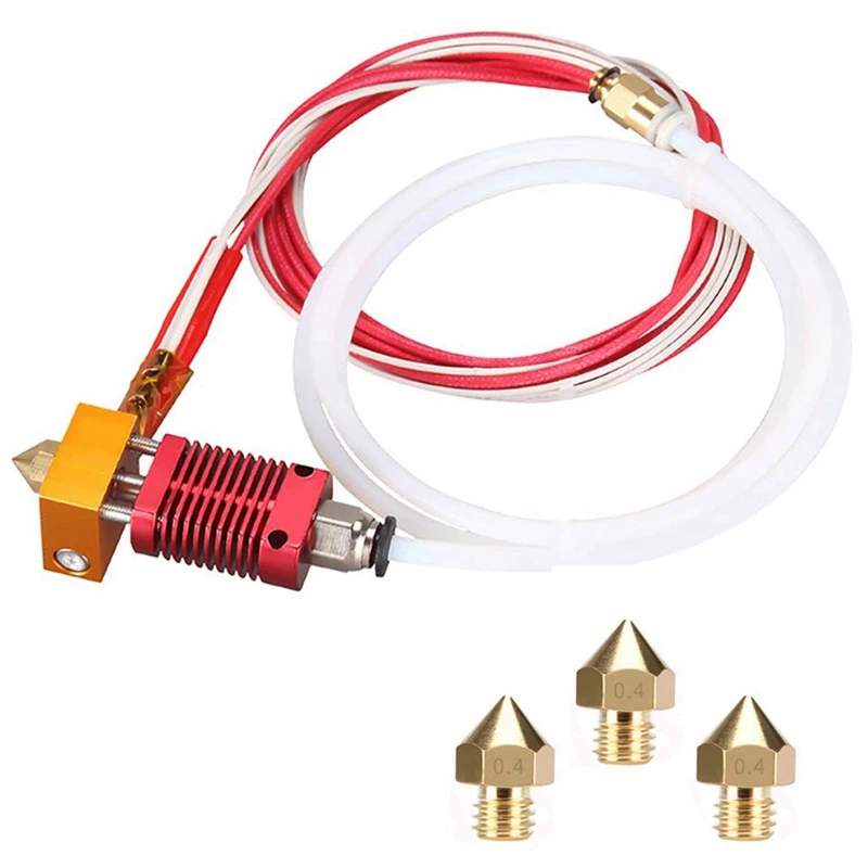 

3D Printer MK8 Hotend Kit Extruder Assembled 0.4Mm Nozzle Set, 24V 40W Extruder Head For 3D Printer Creality Ender 3