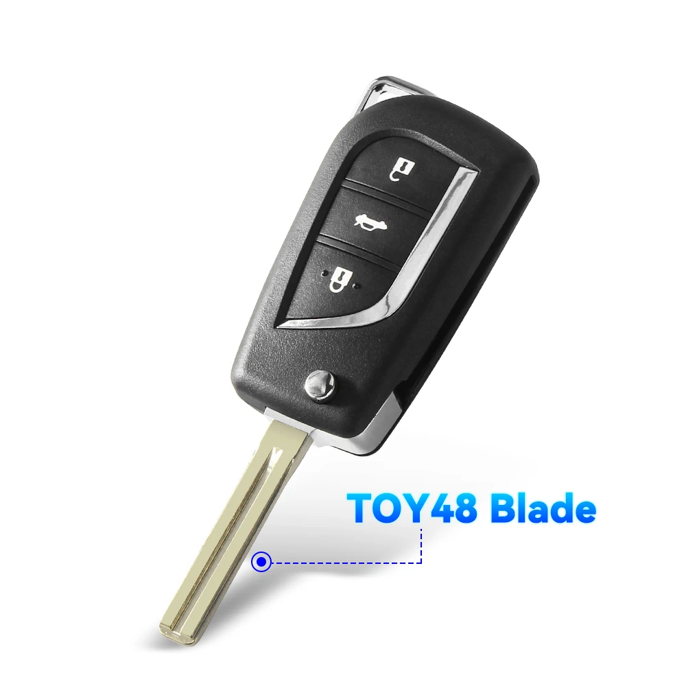 

KEYYOU 1 Шт. Складной Чехол Для Дистанционного Ключа С 2/3 Кнопками Для Toyota Levin Camry Reiz Highlander Corolla RAV4-пласт...