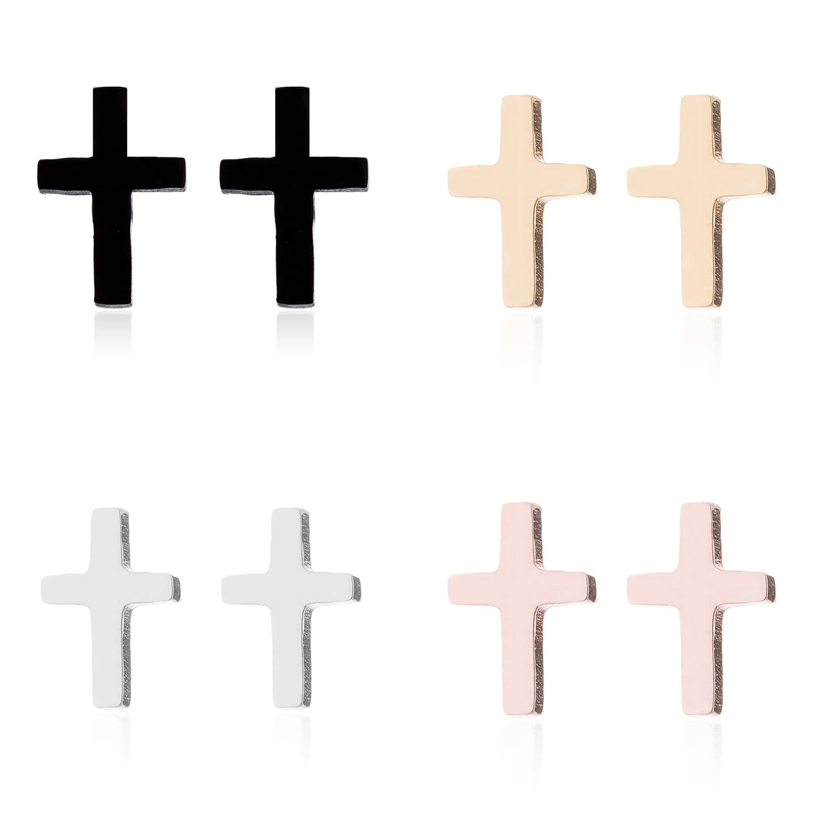 

1 пара, женские серьги-гвоздики из нержавеющей стали