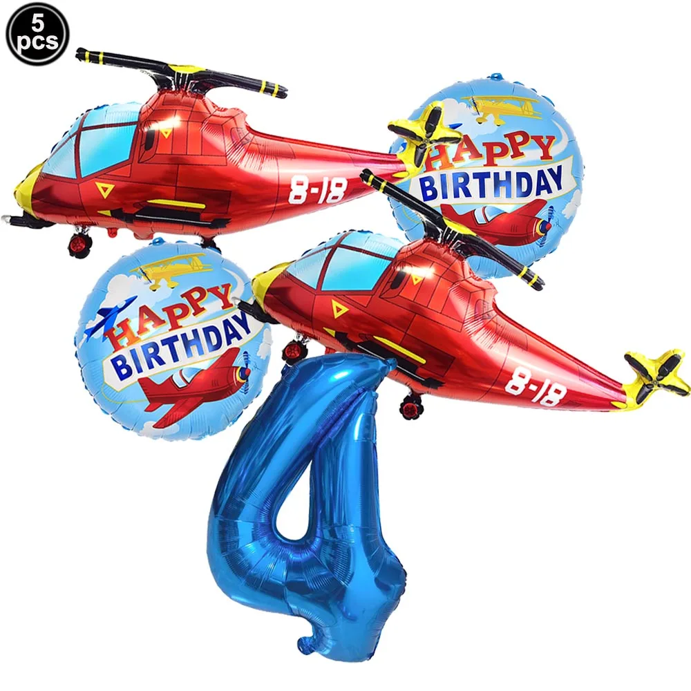 Фольгированные шары самолеты и вертолеты, набор 5 шт. addline военная авиация самолеты и вертолеты