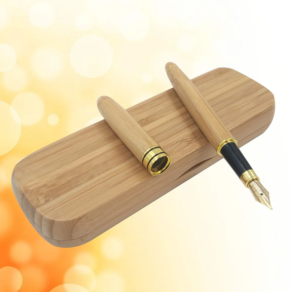 

Bamboo Fountain Pen with Gift Case for Signature Calligraphy Birthday Father's Day Anniversary Gift