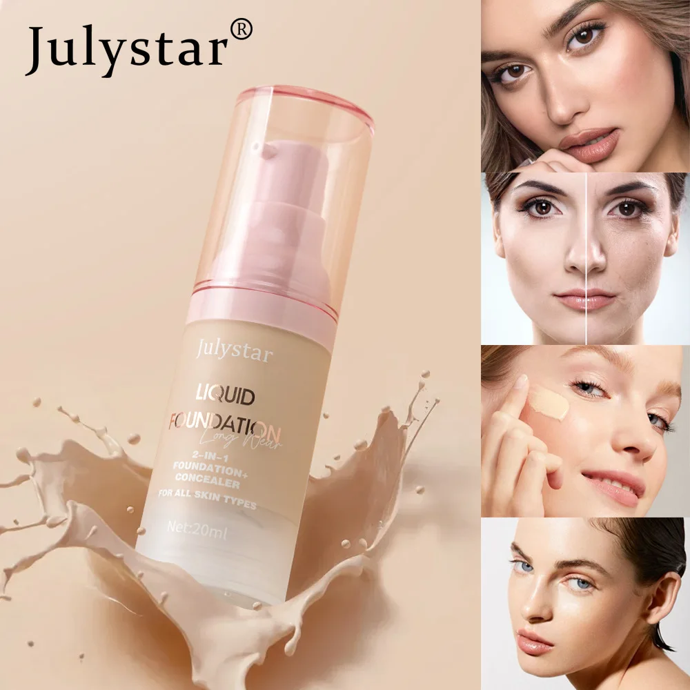 Фото Julystar Foundation Concealer Стойкая увлажняющая вакуумная основа без макияжа №3