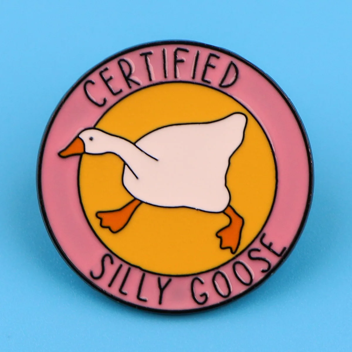 Забавные мультяшные эмалевые булавки гусиная брошь значки на одежду рюкзак