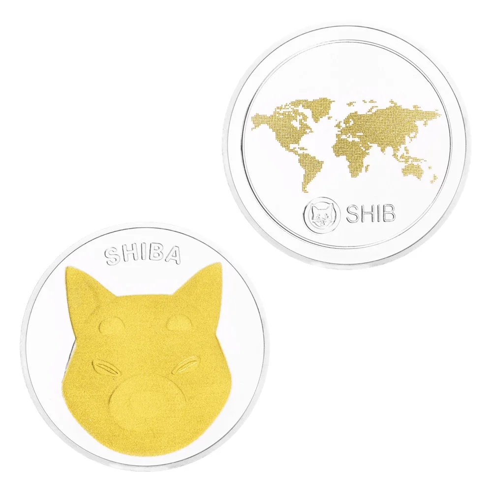 Убийца догкоина Сиба-сувернир, Посеребренная монета, физическая криптовалюта, милая монета, памятная монета