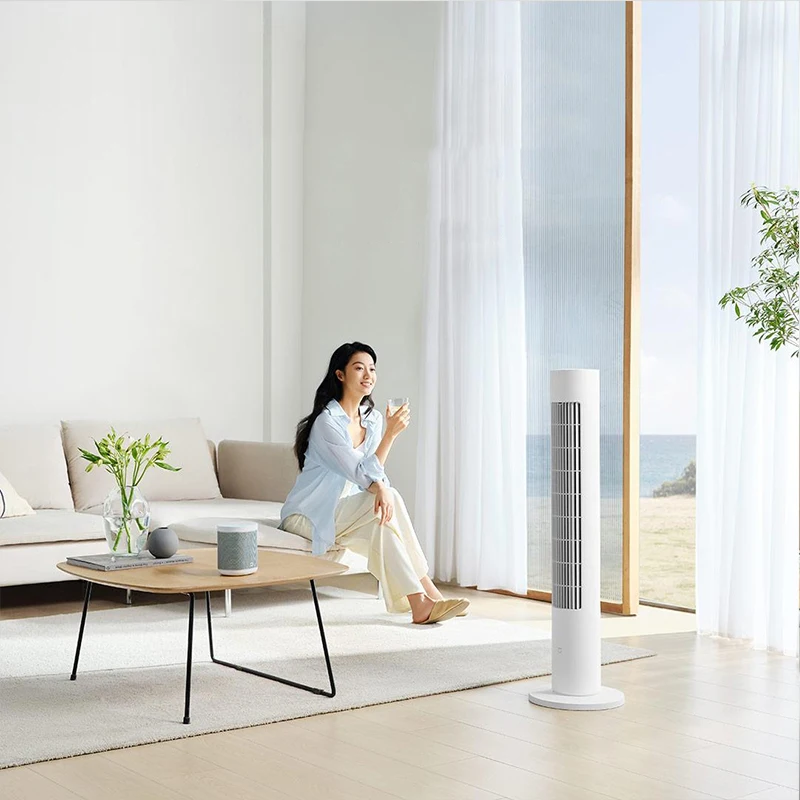 Фото XIAOMI MIJIA Smart Башенный вентилятор с преобразованием частоты постоянного тока 2,150 °   Ультраширокоугольный подача воздуха, домашние летние болельщики, поддержка приложения MI HOME №3