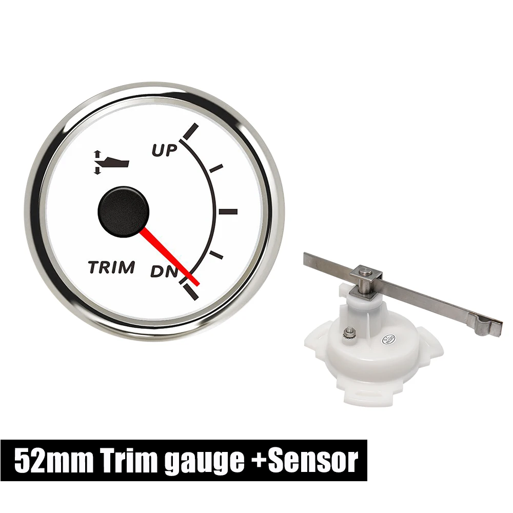 

2-дюймовый 9-32 В левый и правый измеритель отделки лодки из нержавеющей стали + датчик отделки с красной подсветкой для лодки автомобиля