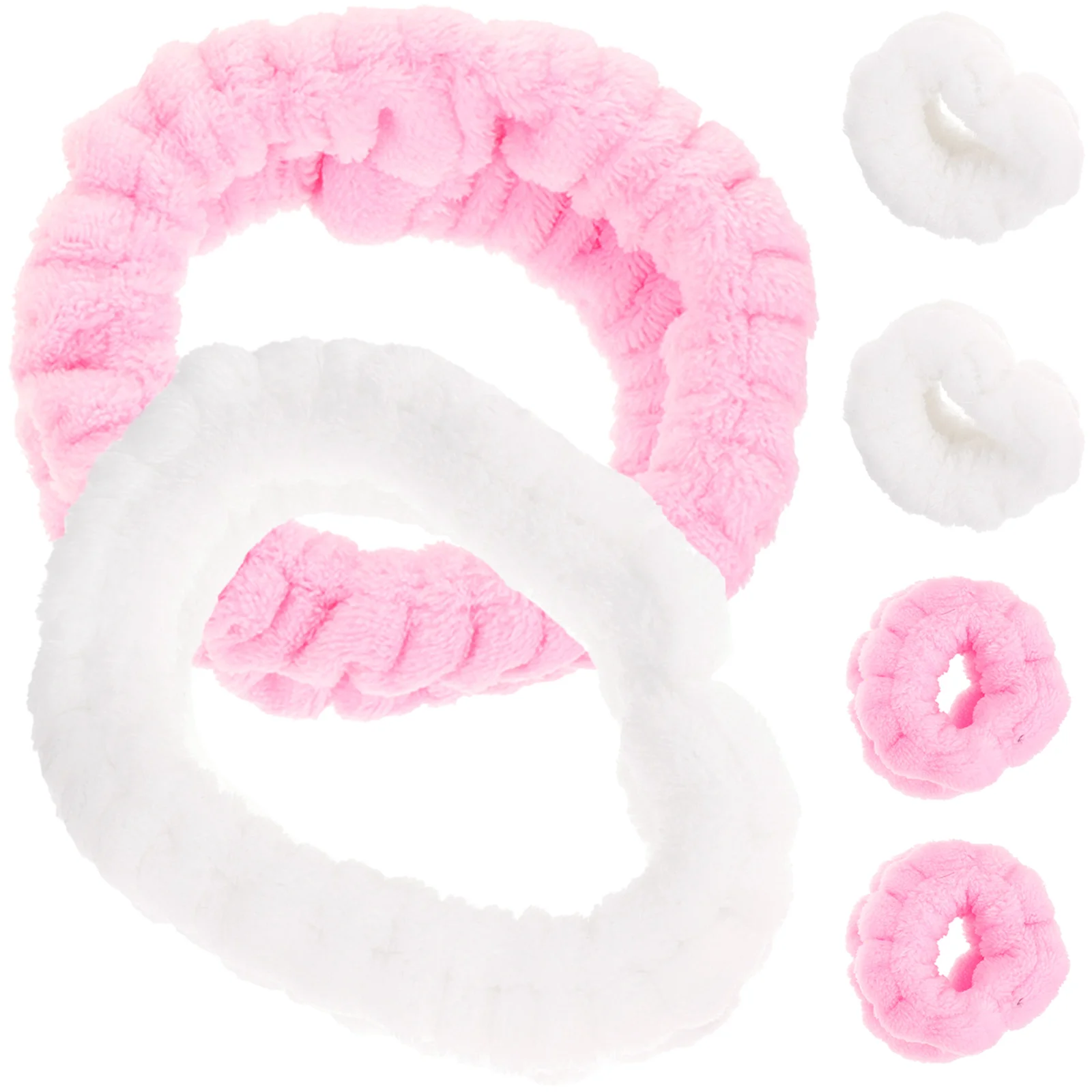 

Makeup Headband Spa Wristbands Wrist Microfiber Headbands Shower Washing Face Facial Sleeve Wash Fluffy Bands Hairbands Girls