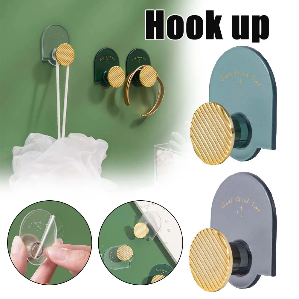 

Punch-free Clear Hook Multifunctional Wall Mount Kitchen Storage Adhesive Hook Sticky Hook Easy Installation Lbshipping