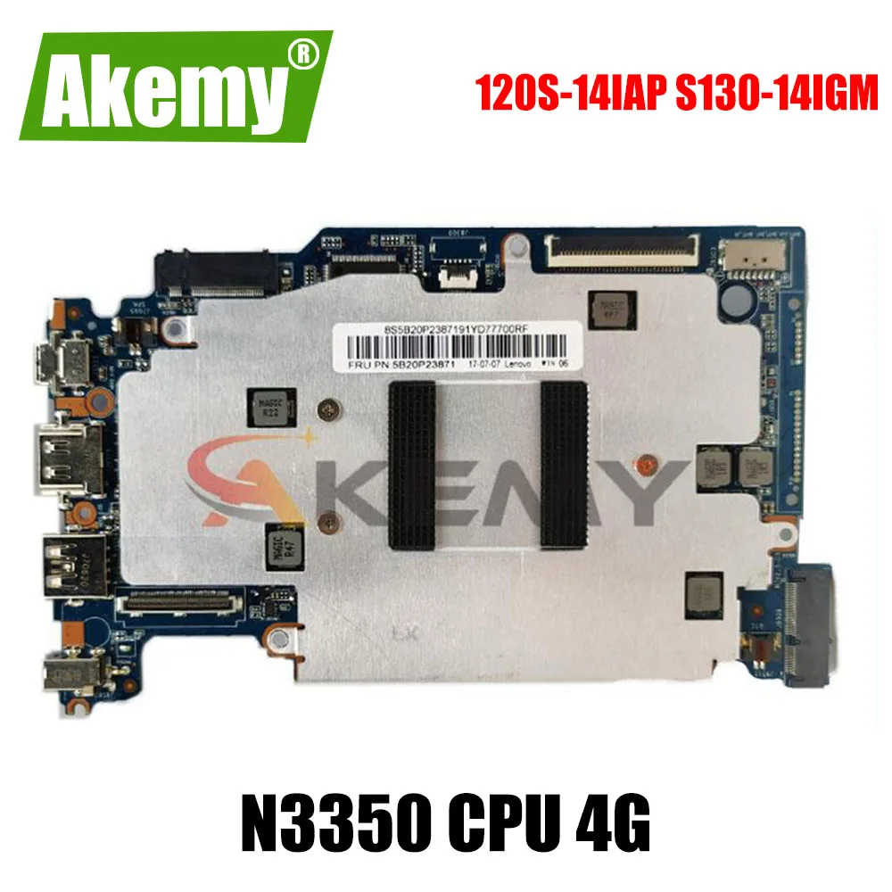 

Материнская плата для ноутбука Lenovo 120S-14IAP, процессор N3350 RAM 4 Гб с интерфейсом M2 HDD, протестирована на 100%