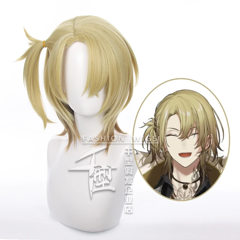 

VTuber Luca Kaneshiro Cosplay Wig NIJISANJI EN Luxiem Short Yellow Gradient Synthetic Hair Heat Resistant Wigs Косплей Аниме