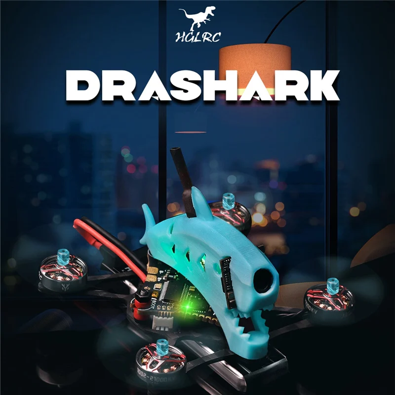 Дрон HGLRC Drashark 1,6 дюйма 75 мм зубочистка FPV Дрон ZEUS5 ES24 1S 5A AIO F411 200 мВт 1002 21000KV 1S