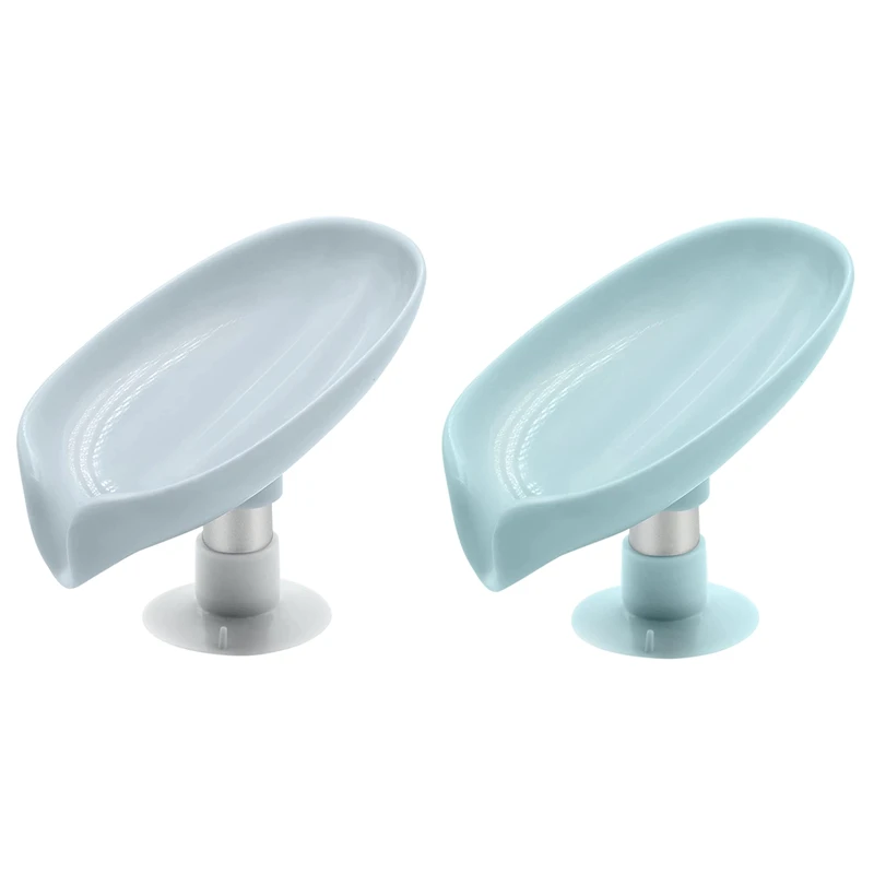 

1 Suction Cup Soap Holder Leaf Soap Box Drain Soap Box Bathroom Shower Sponge Storage Tray Bathroom