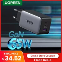 u g reen 65w gan charger quick charge 4 0 3 0 type c pd usb charger for iphone 12 13 pro max fast charger for laptop pd charger