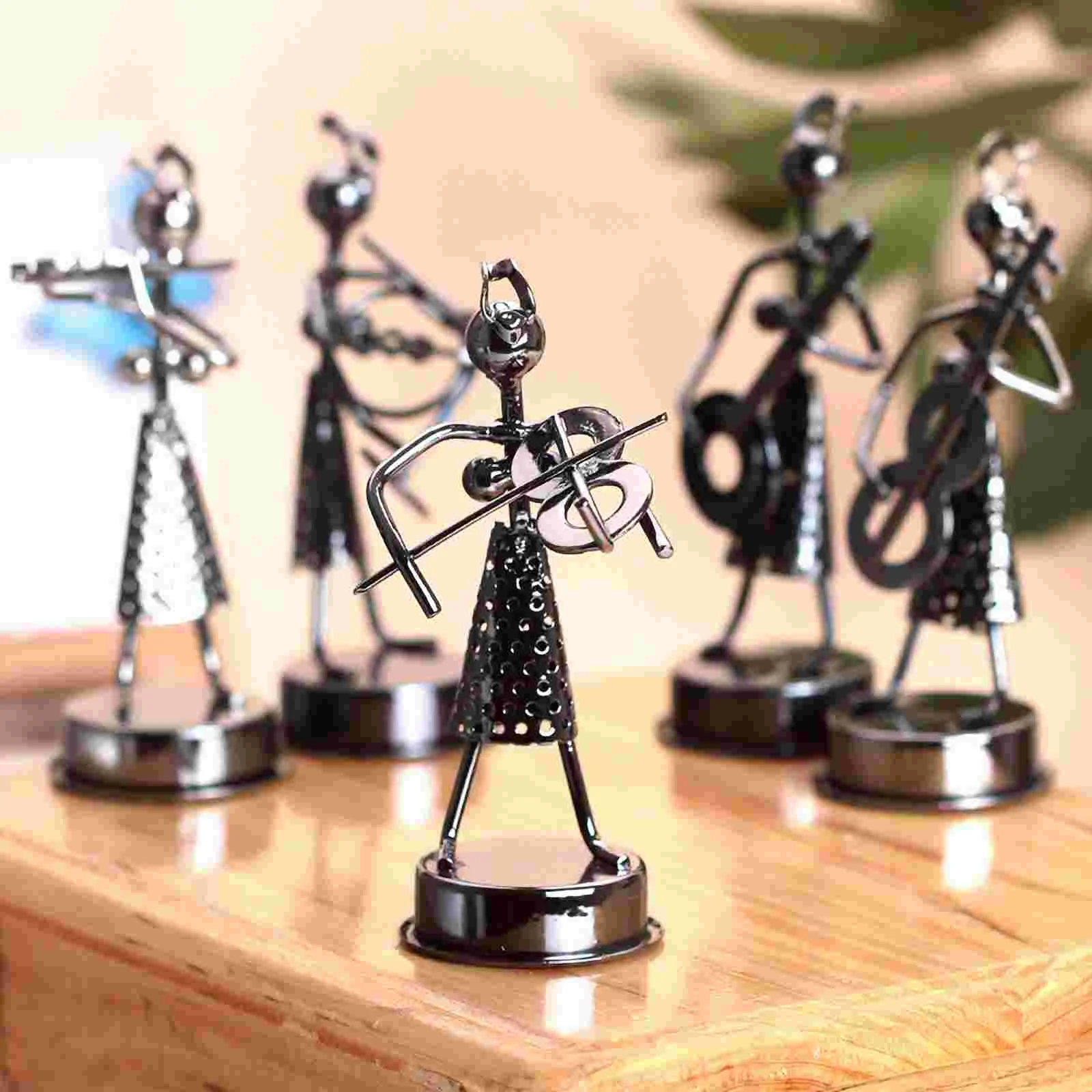 

5pcs Musician Table Decor Musician Statues Iron Decor