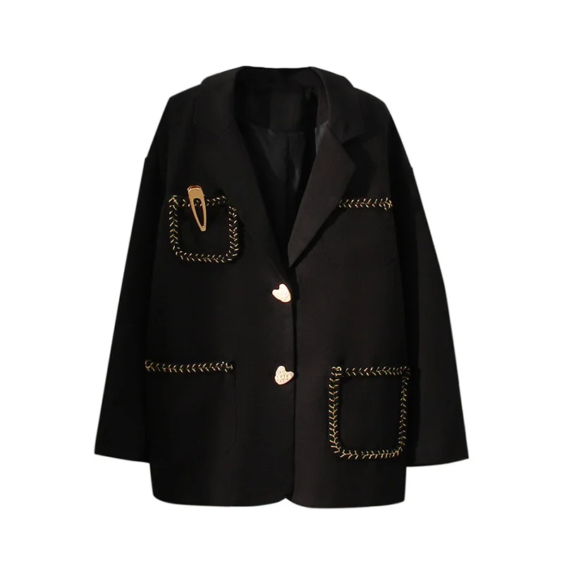 

2022 New Spring Women's Blazer Notched Collar Office Lady Blazers Female Work Suit Coat Casual Long Sleeve Blazer Jacket Tops