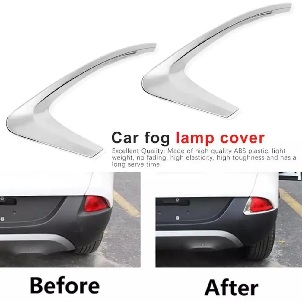 New Car Rear Fog Lights Covers Decoration ABS Chrome Lamp Frame Trim Styling Accessories For Renault Kadjar 2015-2018 | Автомобили и