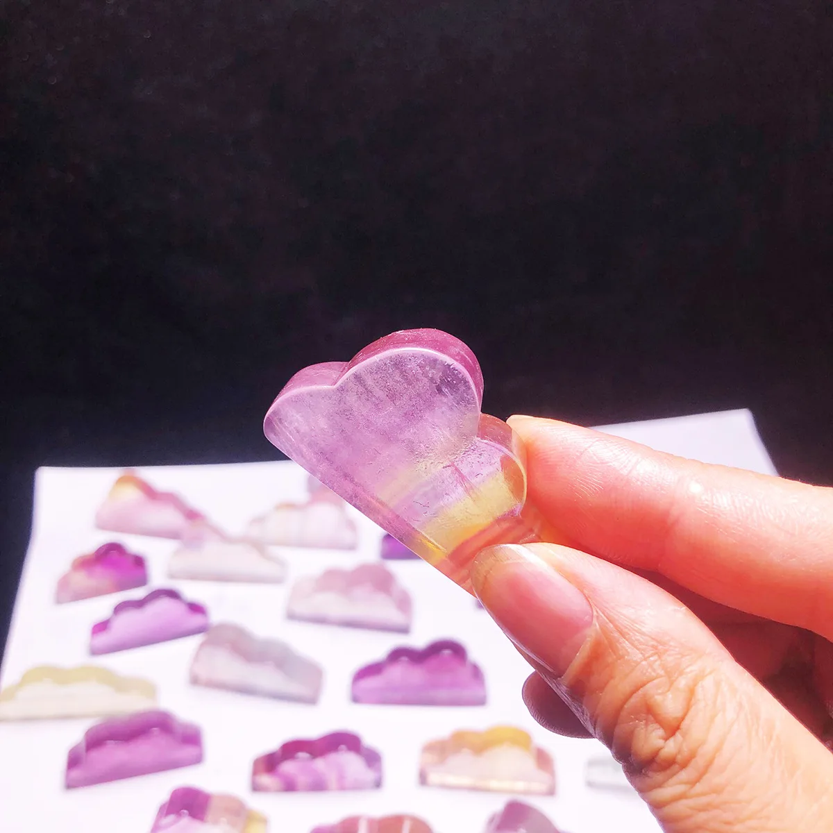 

Радужный флюорит "Облака", кристаллы для декора