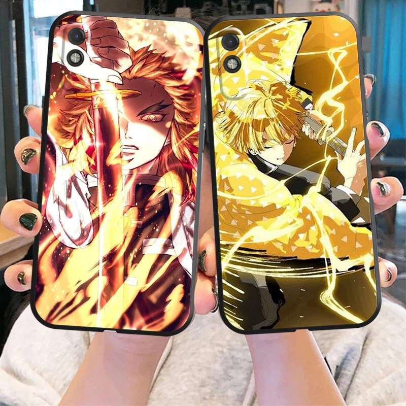 

Demon Slayer Anime Phone Case For Xiaomi Redmi 7 7A 8 8A 9 9i 9AT 9T 9A 9C Note 7 8 2021 8T 8 Pro Carcasa Back Black