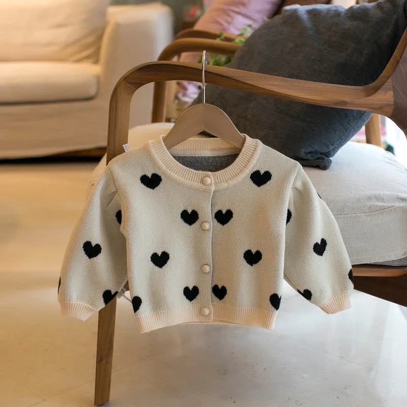 Freely Move Girls Sweater Jacket New Autumn Winter Children'S Clothing Baby Sweater Coat Children'S Sweater Knitted Cardigan