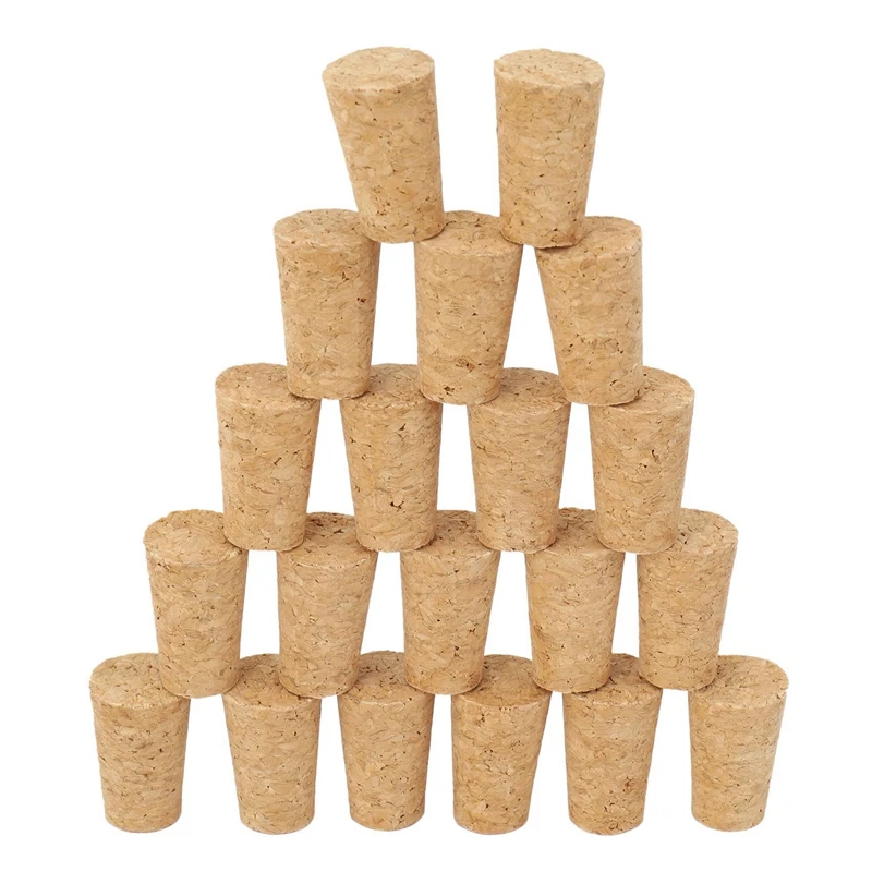 

160Pcs/Lot Natural Wood Corks Wine Stopper Wood Bottle Stopper Cone Type Wine Bottle Corks Plug Sealing Cap