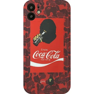 

Coca-Cola ape tide brand for iphone 8 7 11 12 pro plus promax xr X XS camouflage phone case