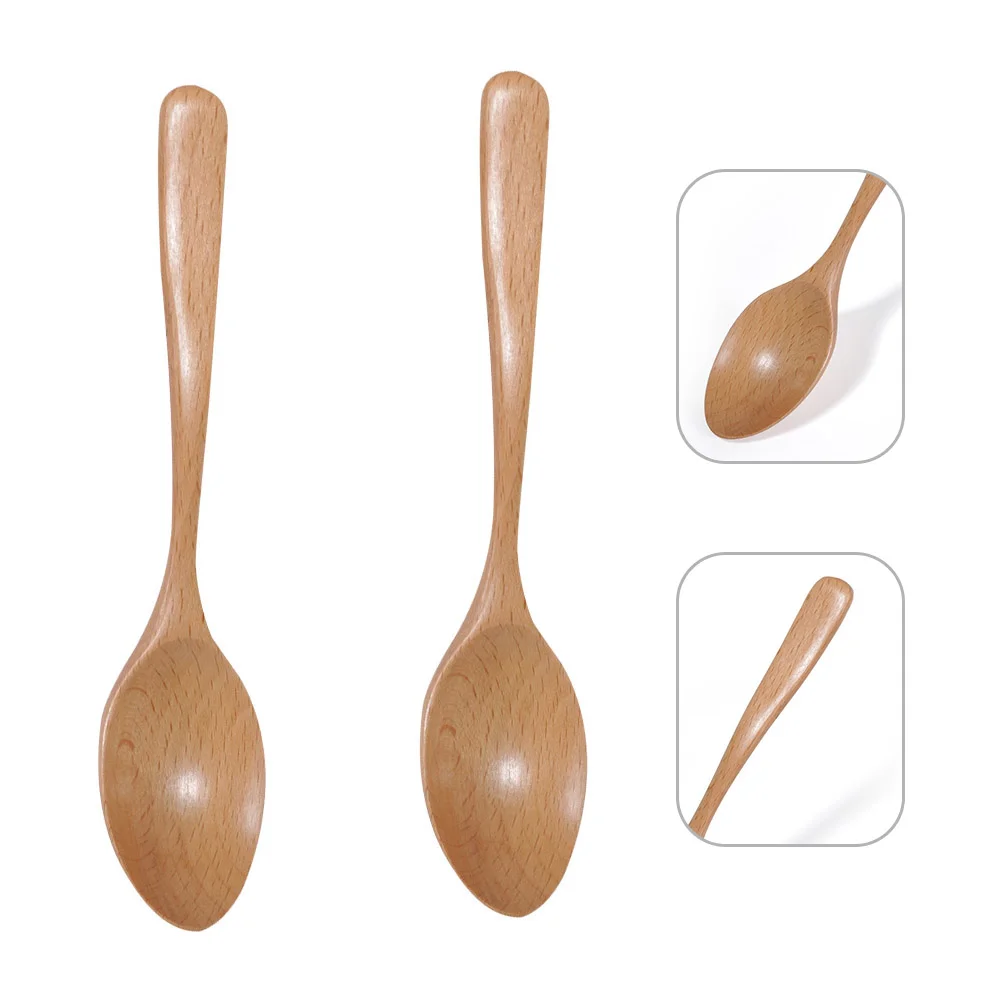 

Spoon Wooden Spoons Eating Teaspoon Cream Wood Bath Salt Ice Serving Kitchen Gadget Pudding Scoop Stirring Coffee Mixing Rice