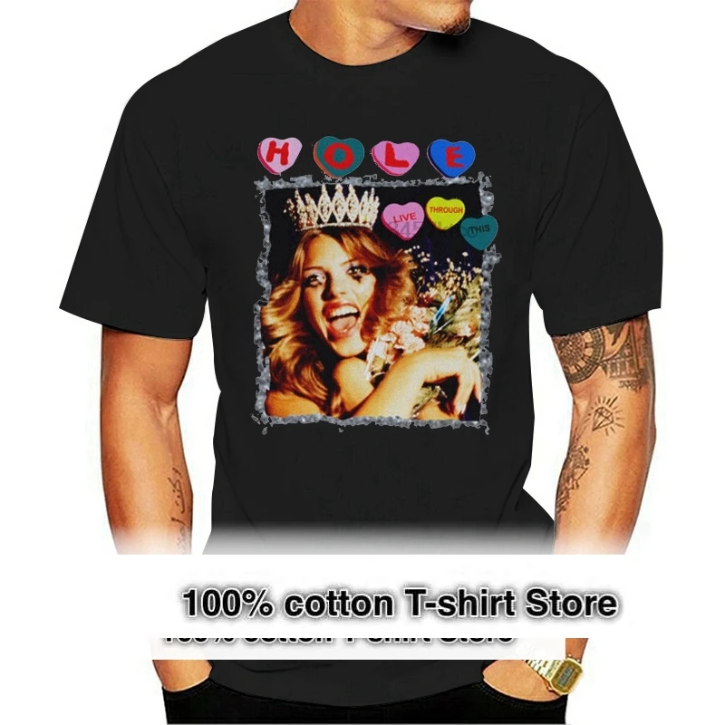 

Courtney Love Vtg Tshirt 1994 Hole 1990s 100% Cotton Short Sleeve O-Neck Tops Tee Mens T Fashion 2021 Print Style S-3XL