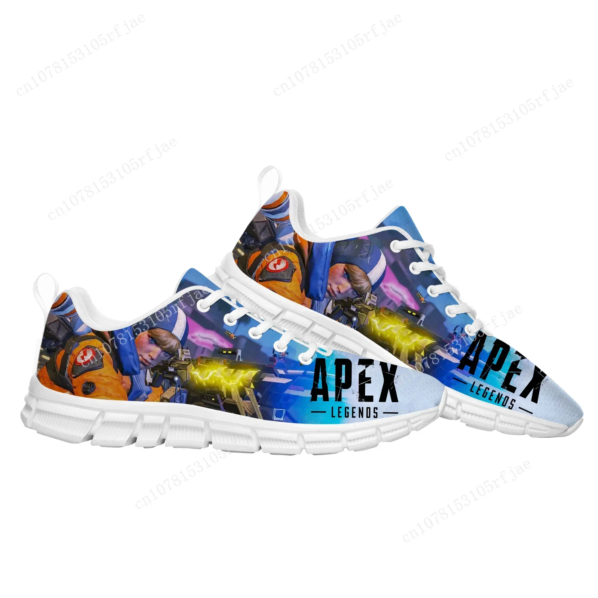 Фото Спортивная обувь с героями мультфильмов Apex Legends Wattson, высококачественные мужские, женские и подростковые кроссовки, изготовленные на заказ, парные кроссовки №2