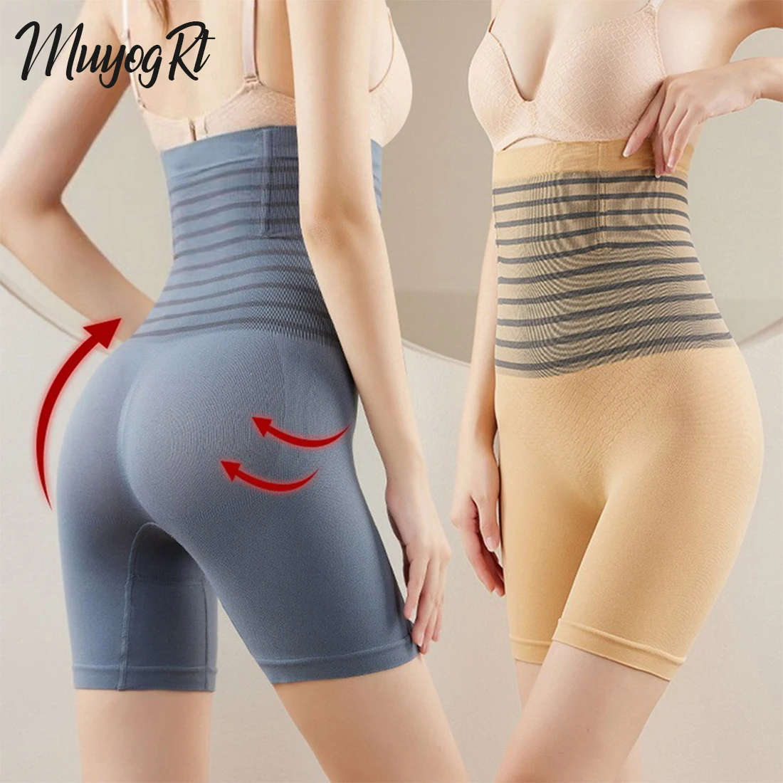

High Waist Flat Belly Panties Plus Size Seamless Women Shorts Body Shaping Boxers XXL Safety Shorts Slimming Underwear