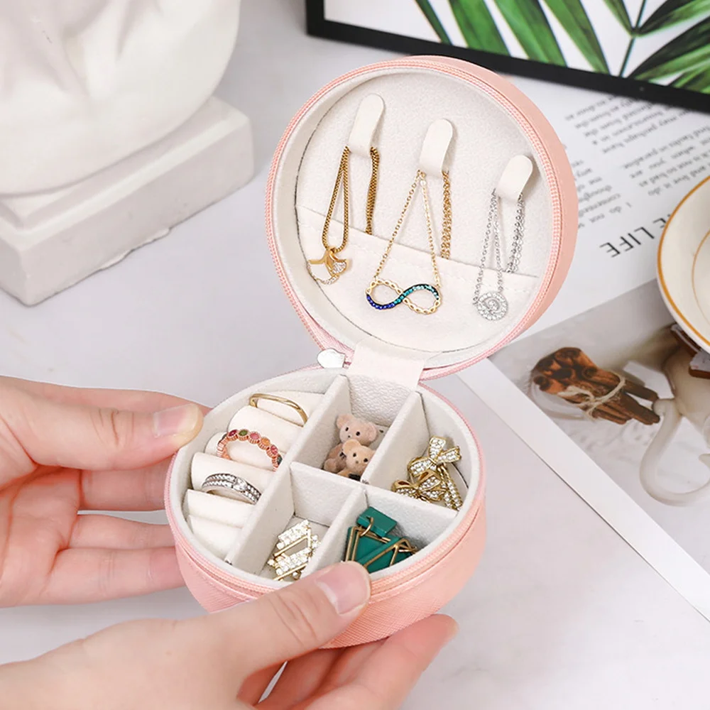 Шкатулка для хранения ювелирных изделий женщин дорожный Органайзер из