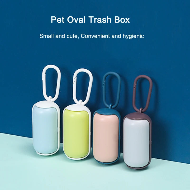 

MINI Pet Garbage Box Portable Dog Poop Waste Bag Dispenser Outdoor Carrier Clean Pick Up Trash Bag Holder Pets Cleaning Supplies