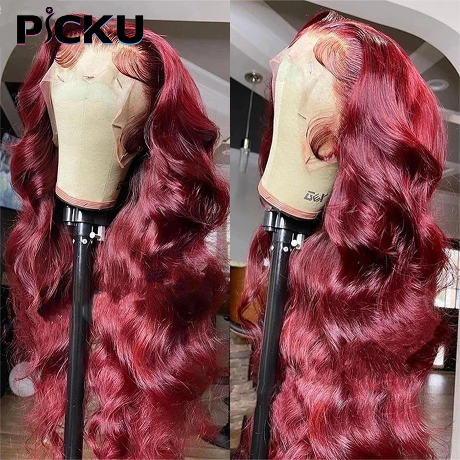 Ed Loose Body Wave Wig Glueless 13x4 Hd Transparent Lace Frontal Wig 30 34 Inch
