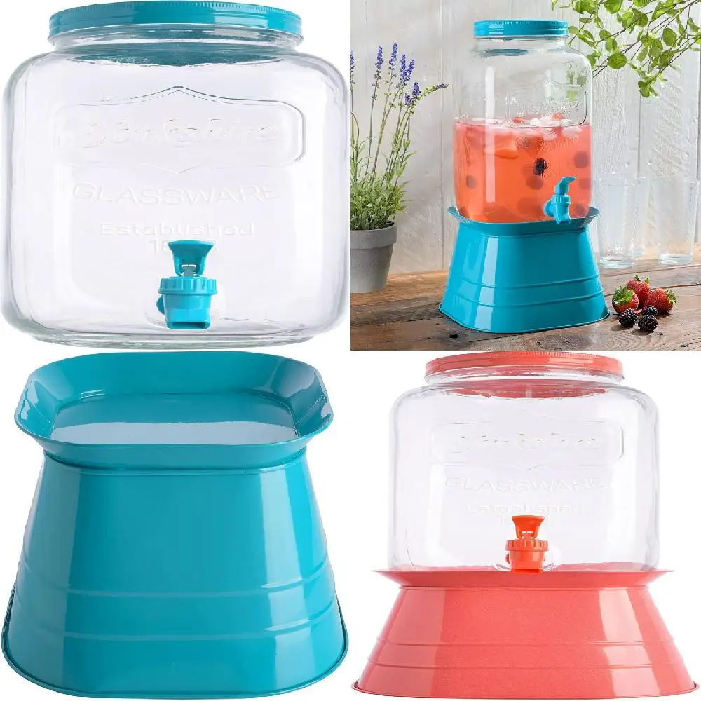 

Charming Blue Chiara 2 GL Metal Lid & Glass Base Dispenser