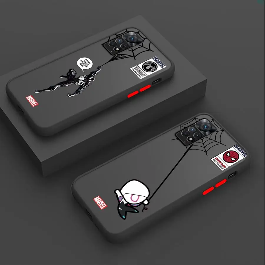 Marvel Spiderman Venom Phone Case for Redmi Note 11 9 Pro 11S 12S 11T 9S 10 8T 8 7 10S 12 13 Plus Soft Cover