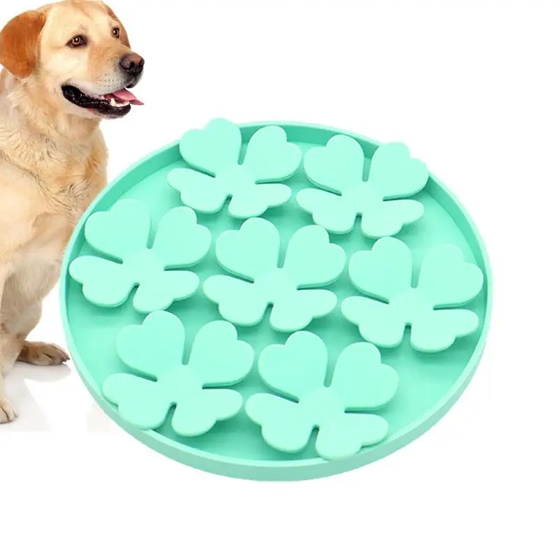 

Lick Mat For Dogs Suction Dog Peanut Butter Lick Pad Raised Flower Design Dog Puzzle Bowl For Boredom Relief Floor Or Wall