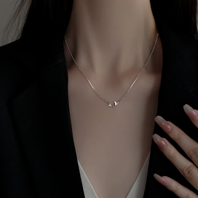 Женское ожерелье из стерлингового серебра 999 пробы новинка 2024 популярное колье