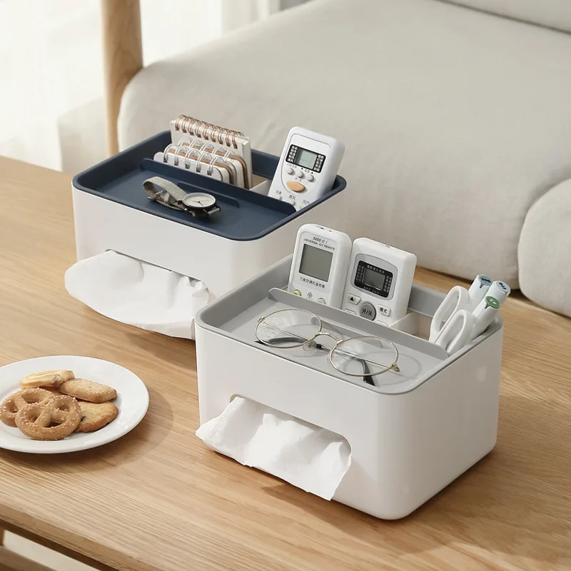 

Desktop storage box Multifunctional paper towel box restaurant Living room household Remote control storage Office supplies
