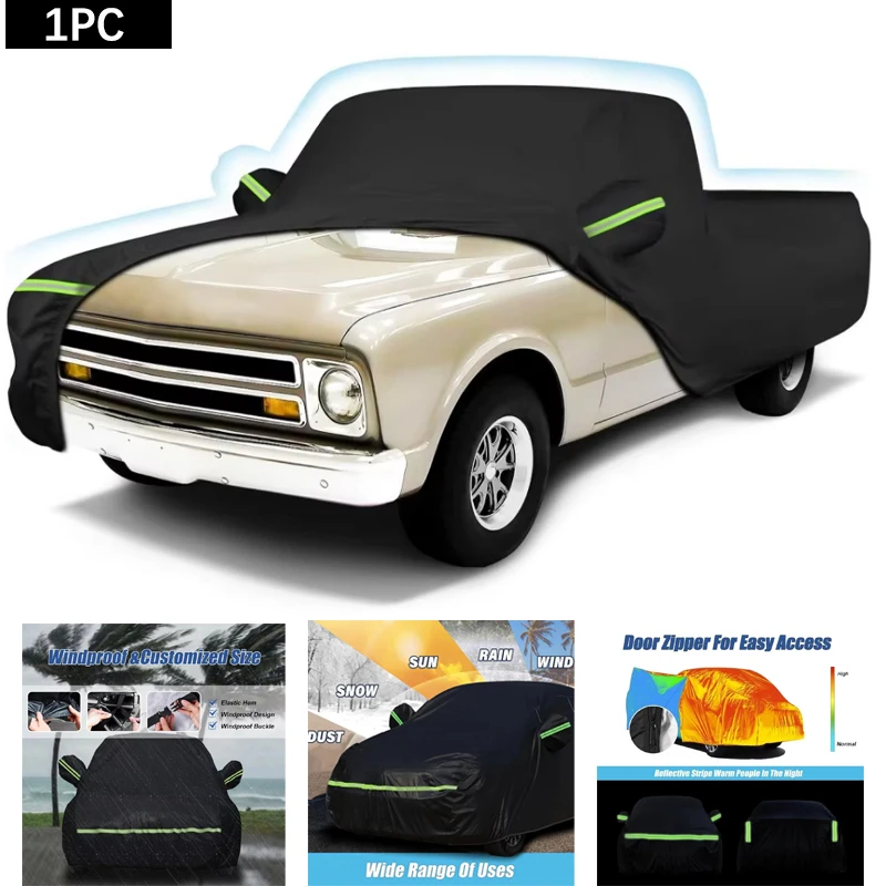 

Для Chevrolet C10 C20 K10 1960-1991 водонепроницаемые автомобильные чехлы для уличного грузовика с застежкой-молнией с защитой от ветра, солнца, ультрафиолета и пыли