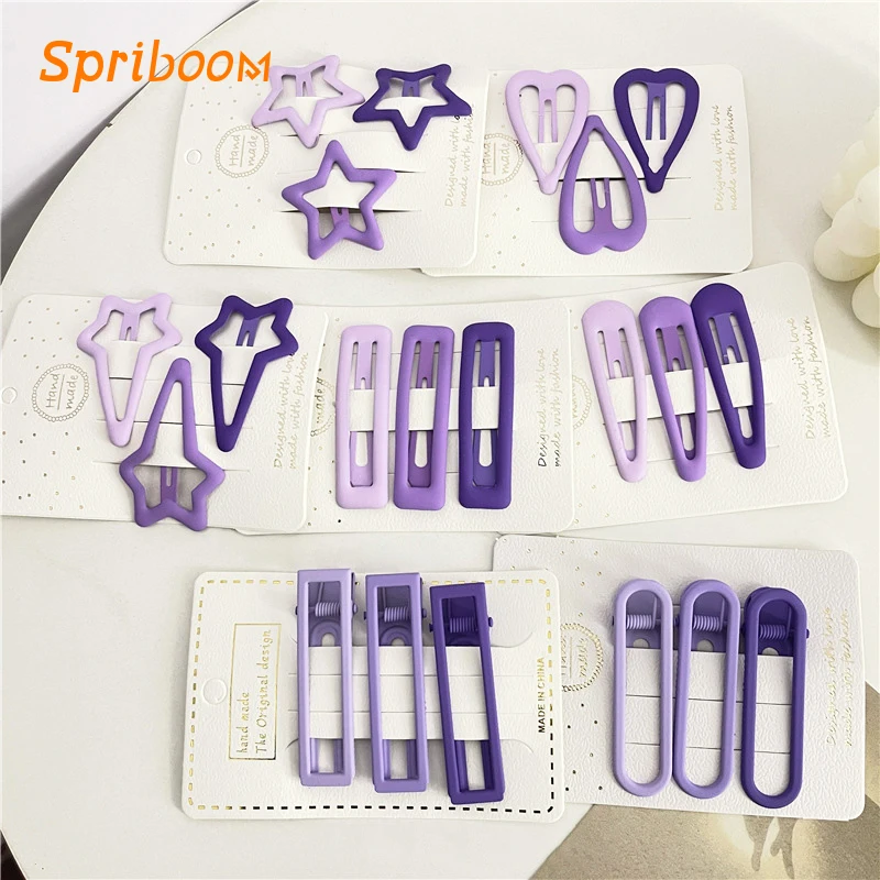 

Blue Purple Cute Hairpins Korea Periwinkle Duckbill Clips for Hair Accessories for Women Young Girl Side Bangs Barrette Headwear