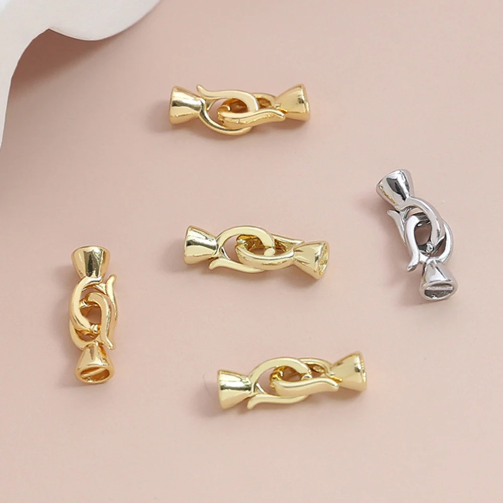 

18K Gold Plated Pearl Clasps For Bracelet Making Brass Connector Clasps For Jewelry,DIY Handmade Findings Accessories Wholesale